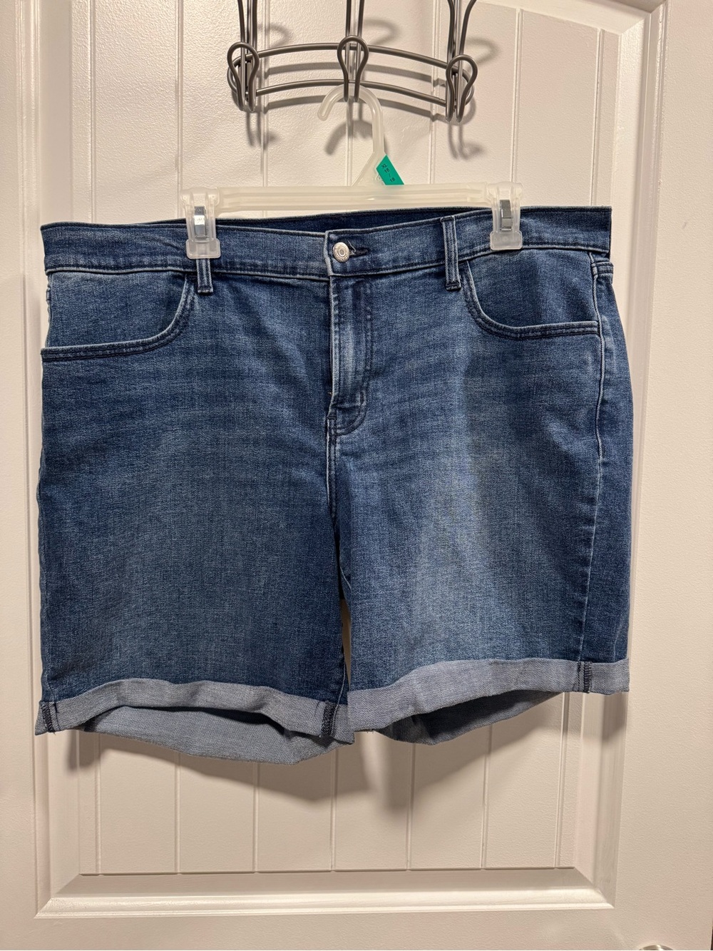 Old Navy Dark Blue Denim Roll-Cuff Women’s Shorts